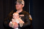 Jake Berkowitz and baby Ruby at the banquet